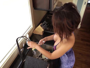 Bryci's Steamy Kitchen Masturbation with Big Tits 🔥💦