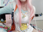 Lana Rain Sonico Cosplay Dildo Ride to Gushing Cumshow 💦🔥